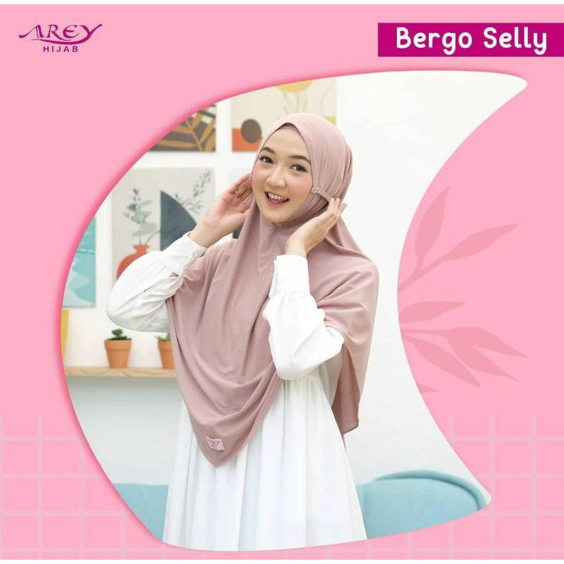 { ORIGINAL AREY HIJAB } Bergo Selly Bergo No Pad Bergo Tali-5