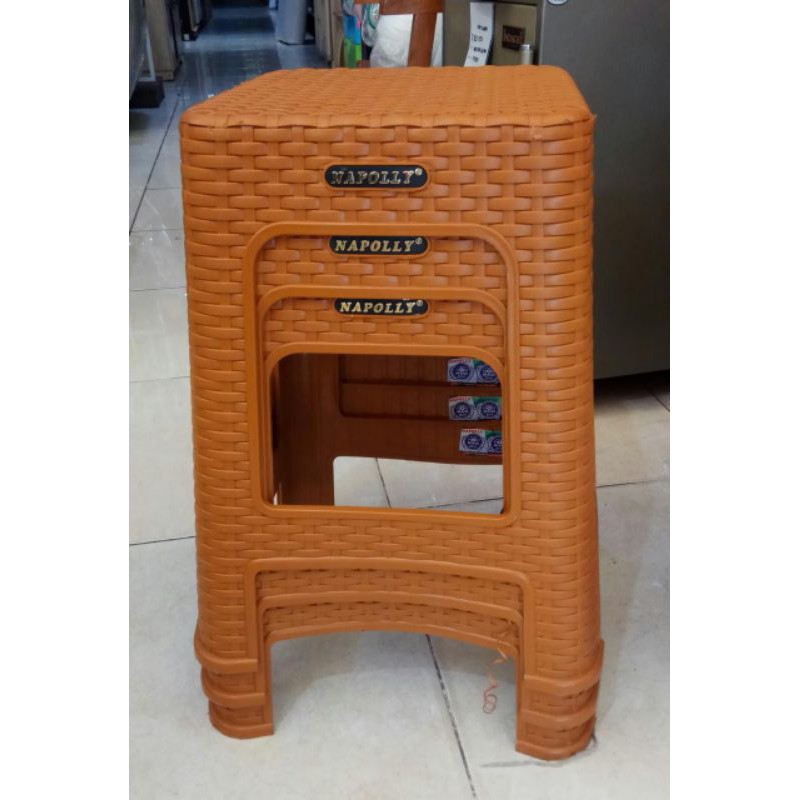 Kursi Baso Plastik Napolly // Motif Rotan