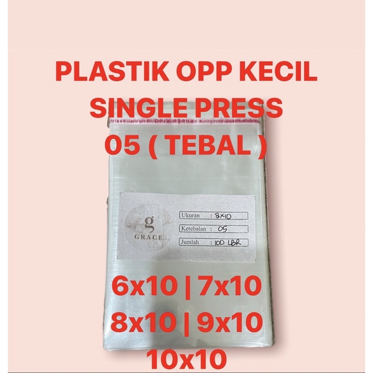 6x10 7x10 8x10 9x10 10x10 05 | PLASTIK OPP SEAL | PLASTIK KECIL 100 LEMBAR