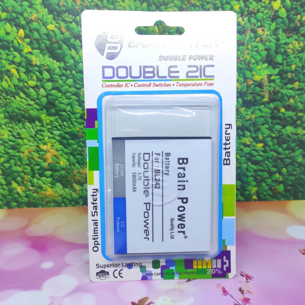 BATRE BATRE BATRE / BRAIN POWER LENOVO / BL -242 / A6000 / A6600 / LEMON K3 5800 MAH DOUBLE POWER