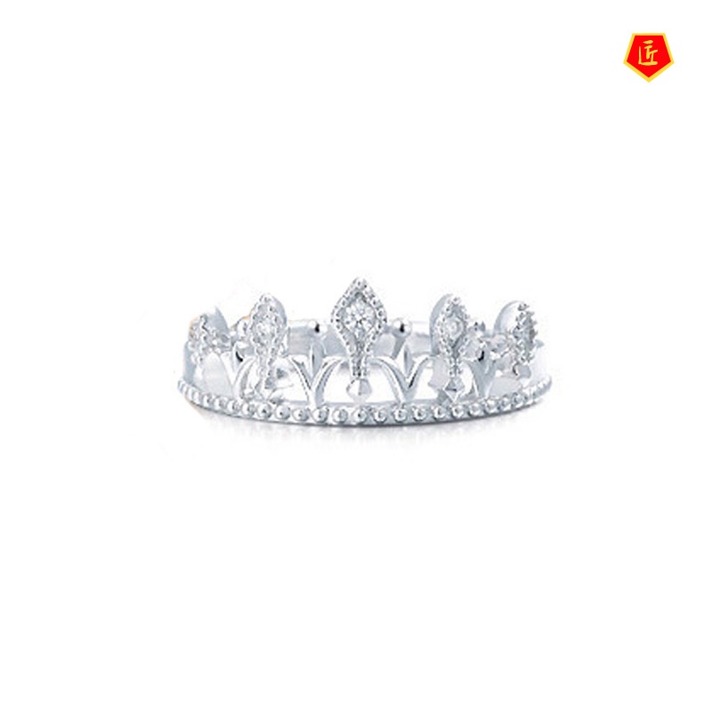 [Ready Stock]Fashion Korean Crown Silver Ring