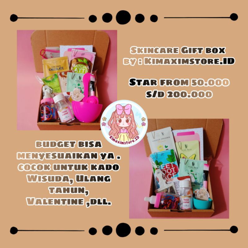 

✅CUSTOM GIFTBOX / Gift box / SKINCARE / HAMPERS / KADO WISUDA / Kado ultah / lucu / murah