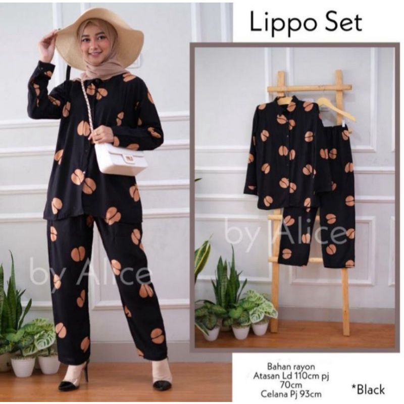 [BISA COD] Setelan Wanita Lengan Panjang One Set Bali Kopi Pecah Robusta Shibori Harga Grosir-1