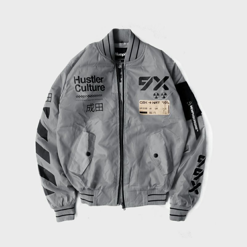 Technical Bomber Jacket Narita Gray XL