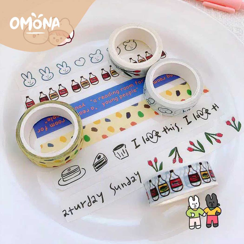 

OMONA 1 Pc Washi Tape Deco Masking Tape Selotip Kertas Jurnal DIY Stationery - WT002