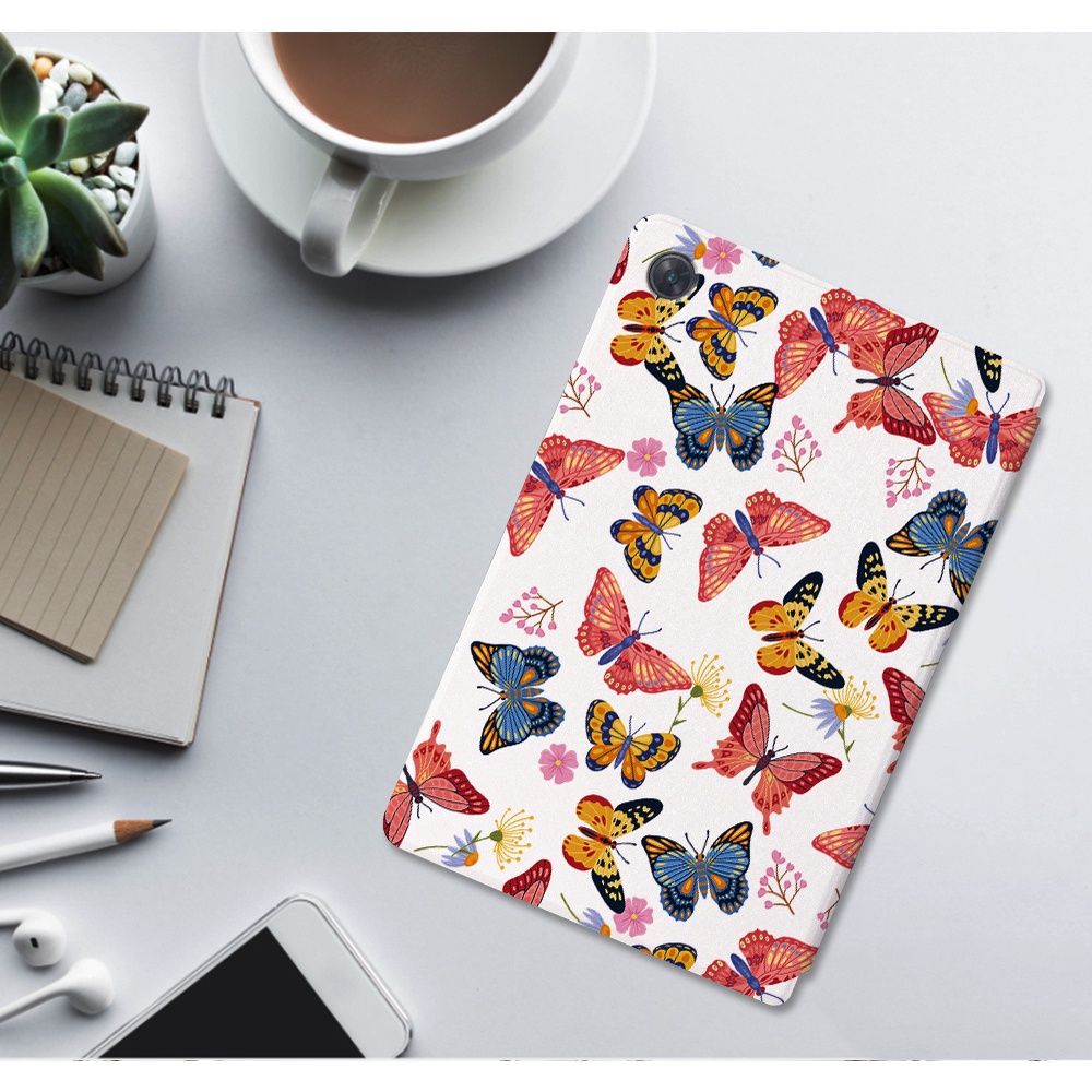 Untuk Lenovo Xiaoxin Pad Tab M10 Plus (3rd Gen) 10.61 inch 2022fashion Tablet Pelindung Case Fancy Butterfly Series Flip Leather Case Stand Casing