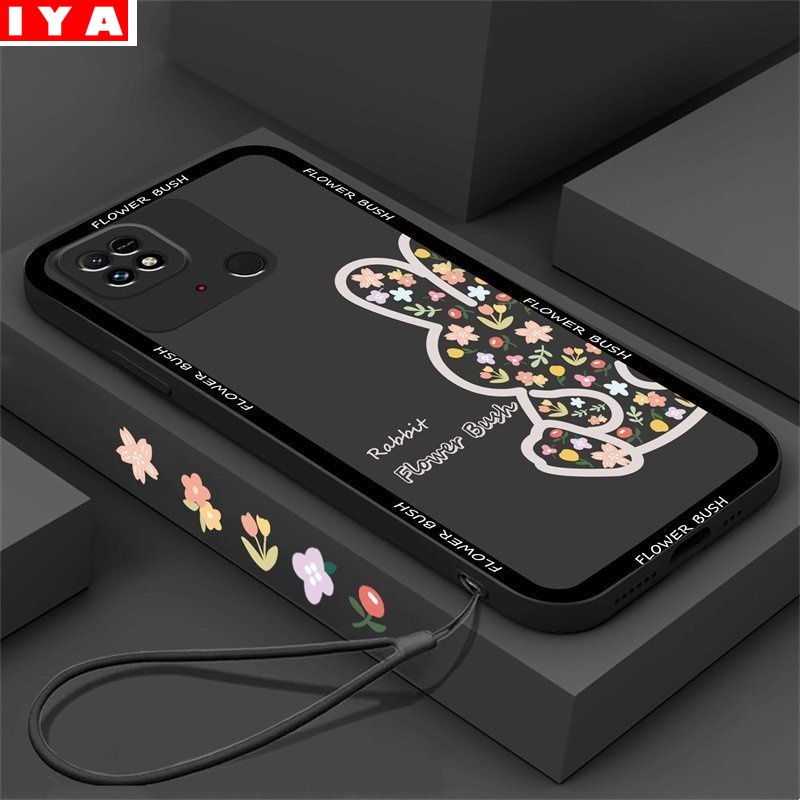 Casing Silikon Redmi Note 11S 11 Pro Redmi 10C 10A 9C 9T 9A Note 10 5G Note 10S Note 9 Note8 Note7 Poco M3 Pro X3 Pro NFC Motif Bunga Kelinci