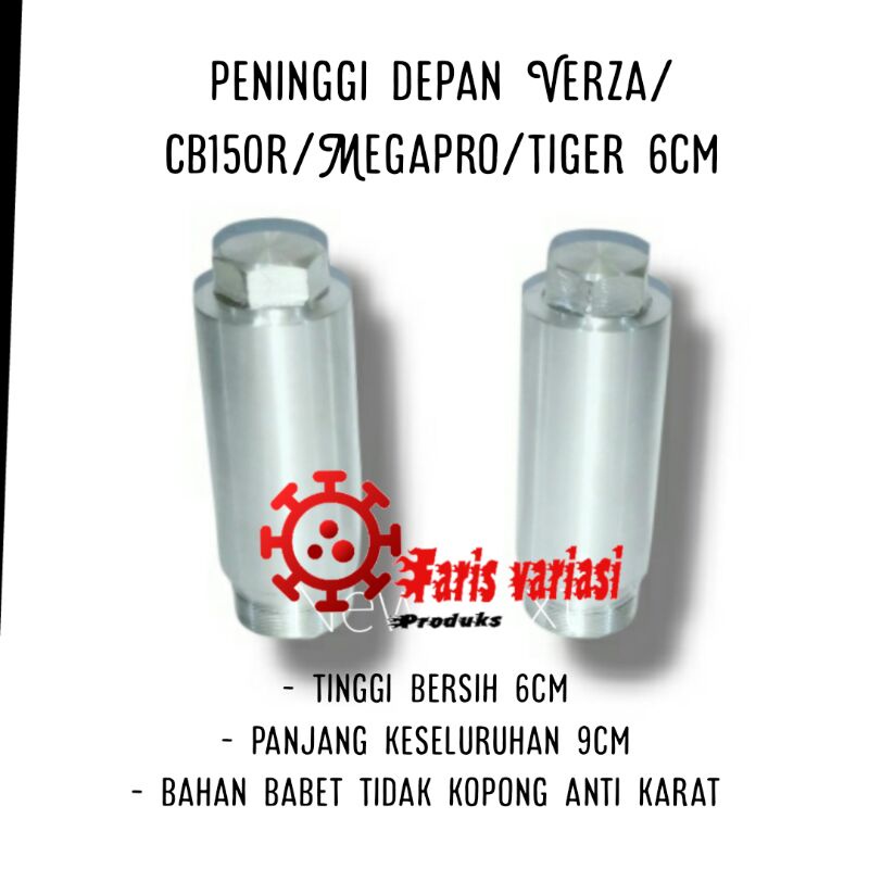 peninggi shock depan cb150r ,verza,Megapro,tiger