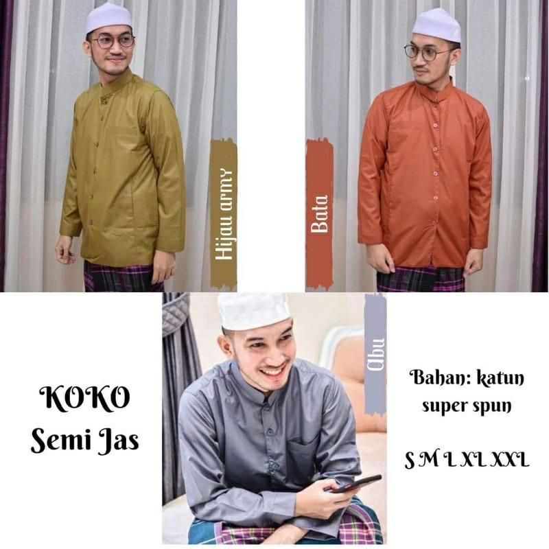 KOKO PRIA | BAJU KOKO SEMI JAS LENGAN PANJANG ORIGINAL UEFRAT