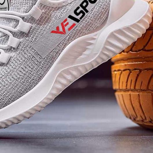 WAADOO Sport Shoes Pria WIND Sepatu Running Olahraga Abu