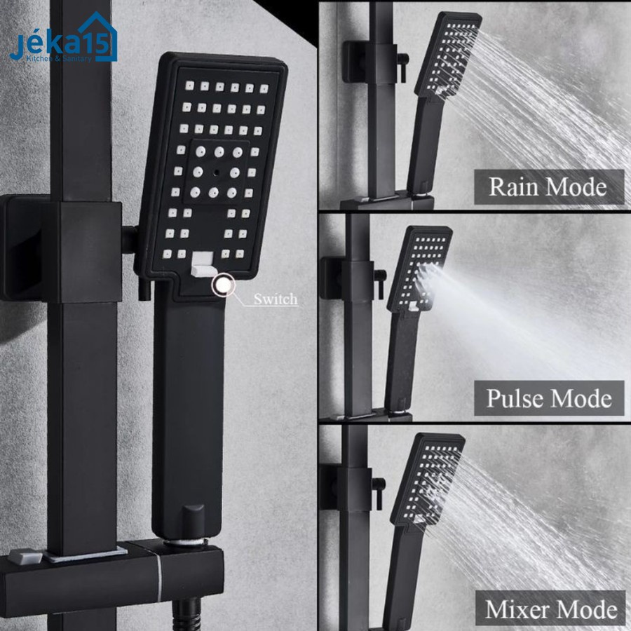 SHOWER TIANG SET HITAM | SHOWER COLUMN