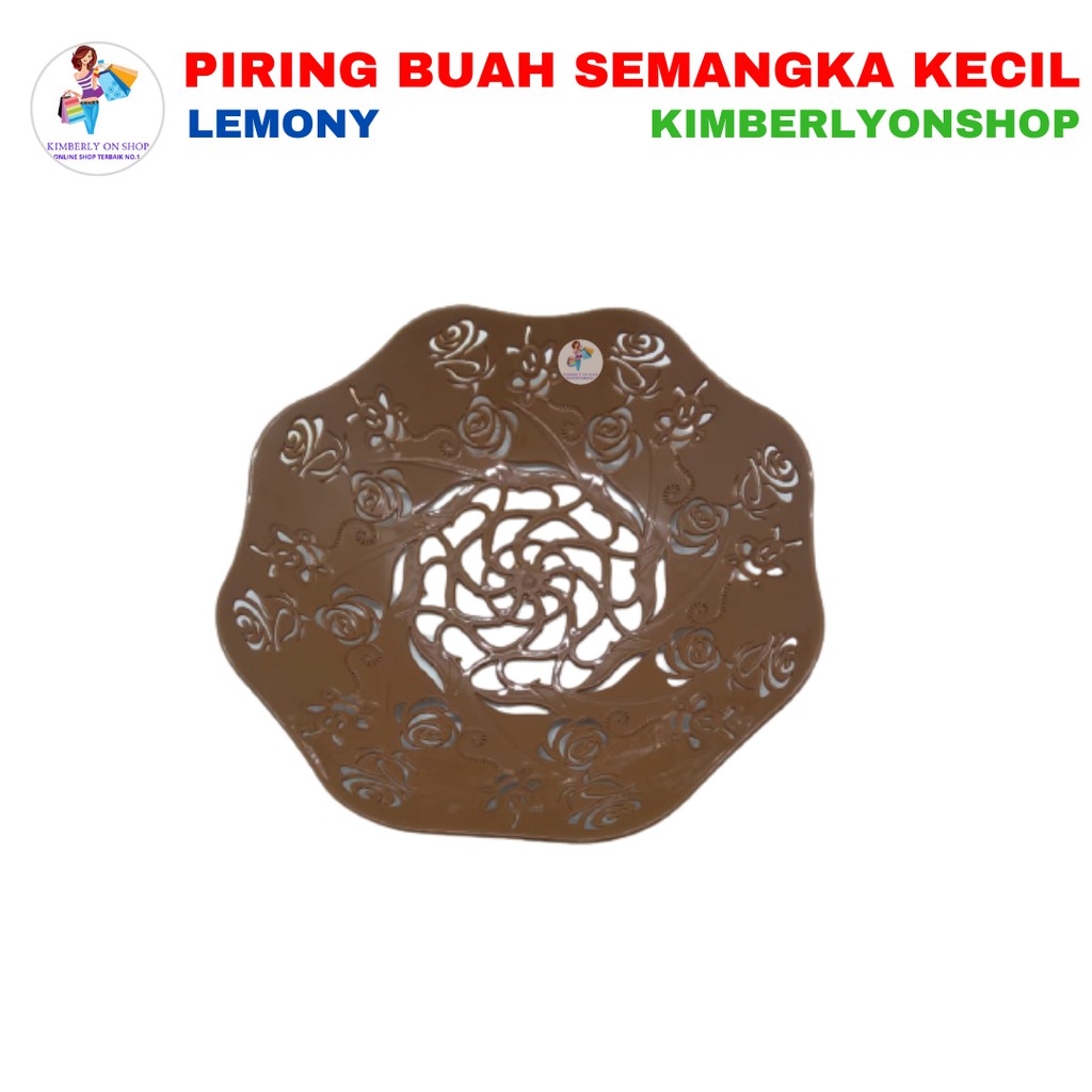 Kimberlyonshop Piring Anyam Buah Semangka / Piring Motif Bunga Lemony