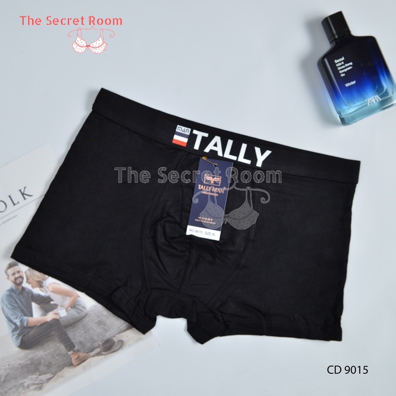 TALLY CD CELANA DALAM BOXER COWOK PRIA 9015 I BAHAN KATUN I SIZE M - XXL | HARGA PER PCS