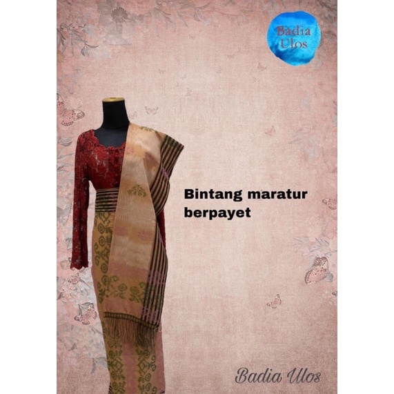 Songket tenun tarutung bintang maratur berpayet