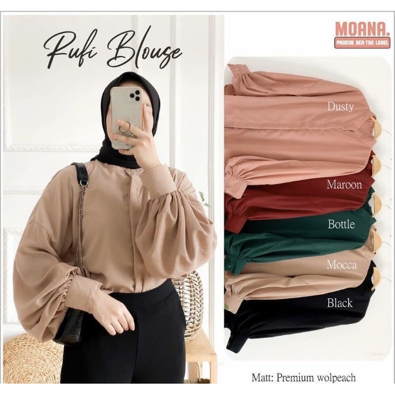 1 KG 6 PCS | RUFI KEMEJA LENGAN BALON /  ATASAN WANITA / JUMBO / KEMEJA WANITA / DEALOVA-2