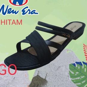 gos NEW ERA LB 10051 Sandal Wanita Tali Silang Slop Wanita Karet Sendal Wanita Kekinian Slip Sandal 
