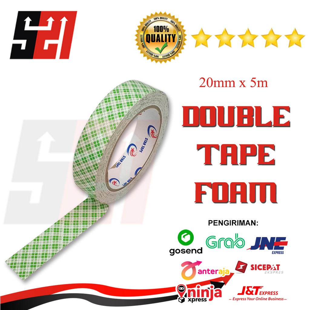 

Double Tape Foam Putih EVA BATIK Star Tape