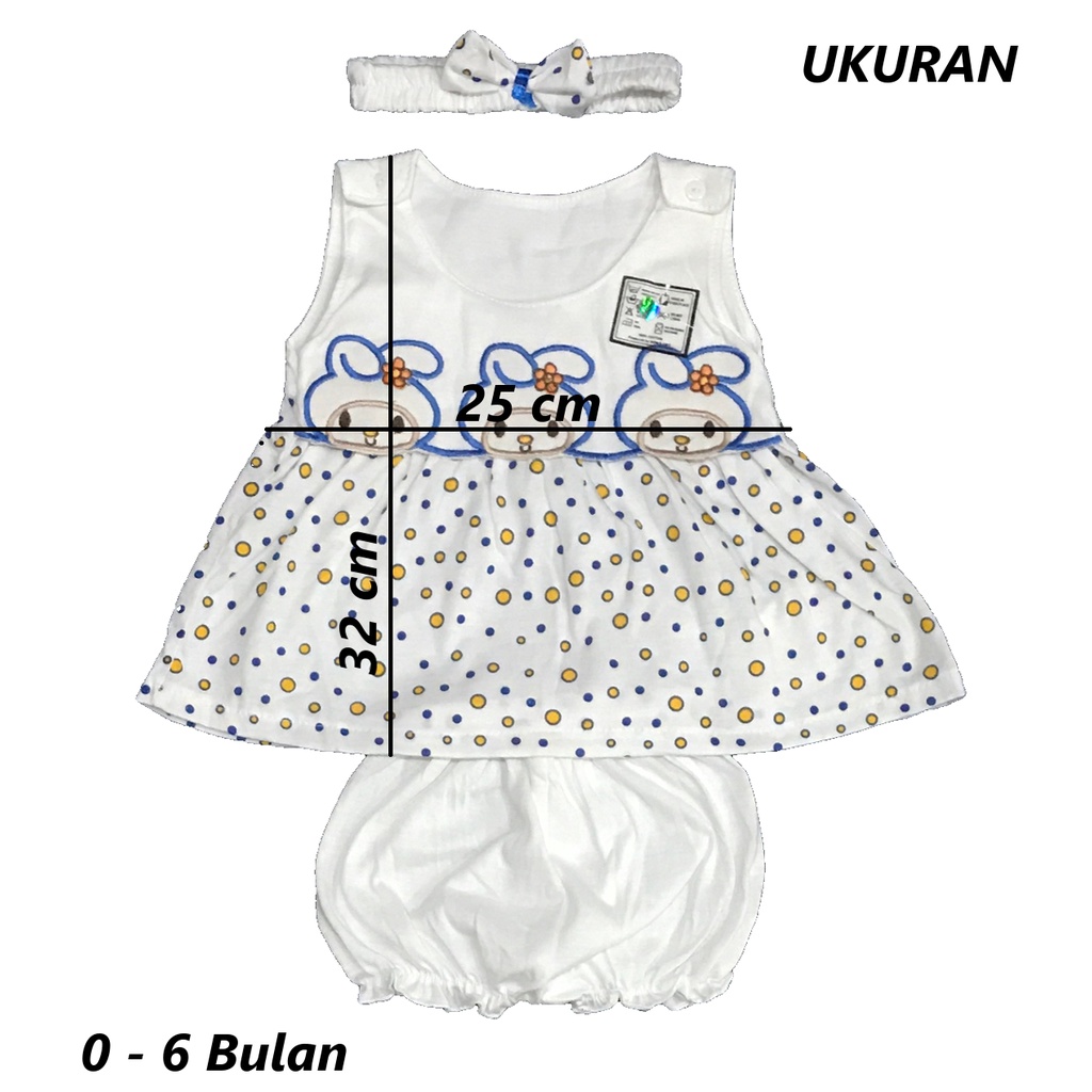 Babysmart - Setelan Baju bayi/anak Perempuan cewek MOM'S GIFT 100% Katun SNI usia 0-6 bulan / Pakaian anak Cewek