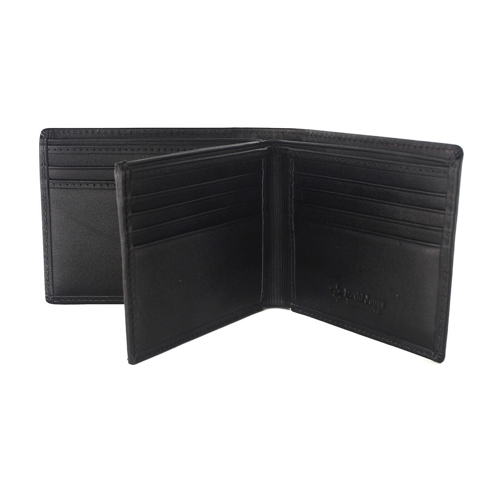 TOKOKOE - Dompet Pria model Tidur bahan Kulit Premium Dompet Lipat - David Jones 5211 Black