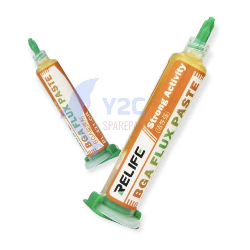 FLUX SOLDER PASTA RELIFE RL-421-OR BGA 10CC / ALAT SERVIS SERVICE HP LENGKAP TERLENGAP TERMURAH