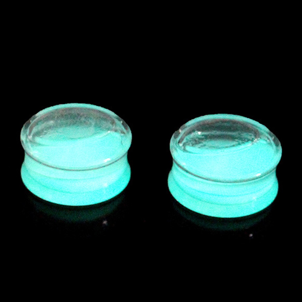 Hu Hu Hu Hu Hu Alat Bantu Pasang Kacamata♡ Pelebar Tindikan Telinga Model Tunnel Bahan Akrilik Transparan Luminous Untuk Priawanita