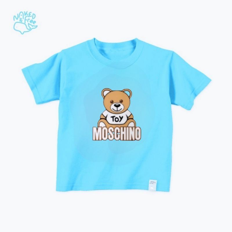 Baju Kaos Atasan Anak Cewek Moschino 1-12Tahun Ukuran S.M.L.XL.2XL.3XL