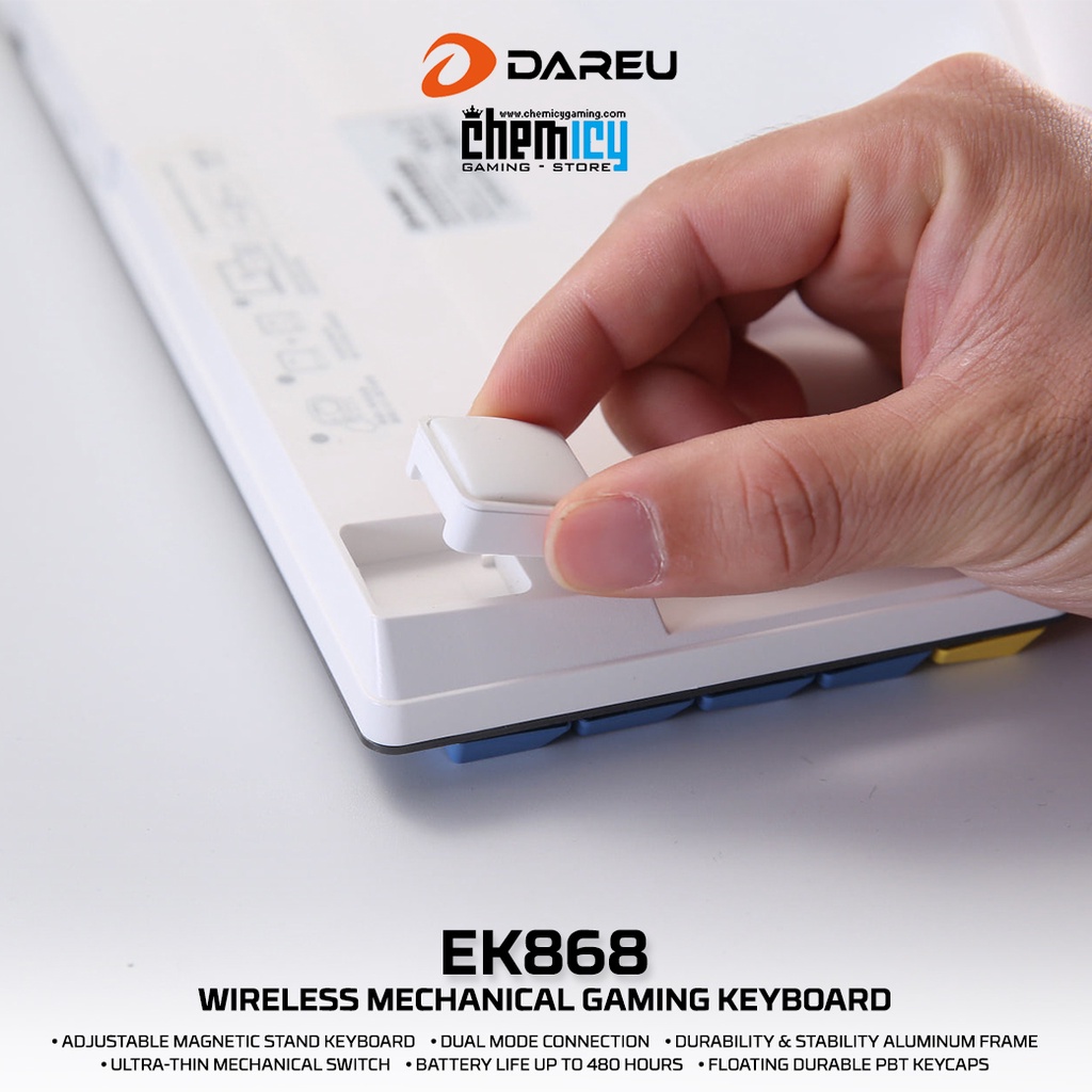 Dareu EK868 Low-Profile Wireless Bluetooth Mechanical Gaming Keyboard