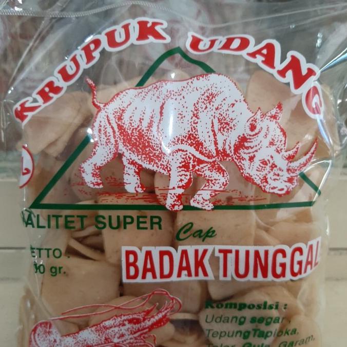 

Krupuk Udang Super cap Badak Tunggal 500gr