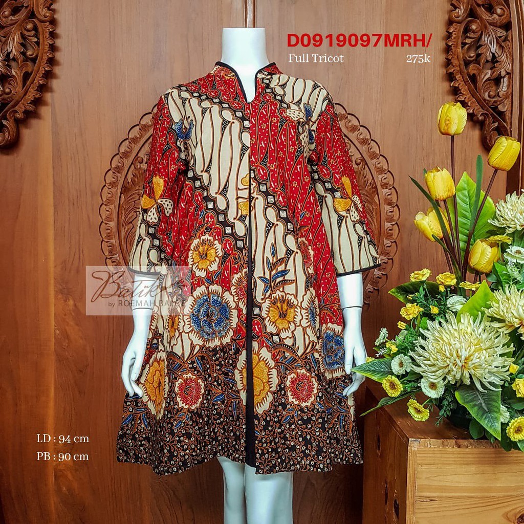 Jual Tunik Batik Furing Dress Batik Modern Terbaru Baju Batik