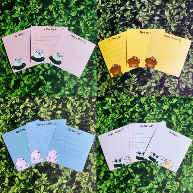 

Mini notes (we are bears edition) || mini memo venery_id MEMO KARAKTER