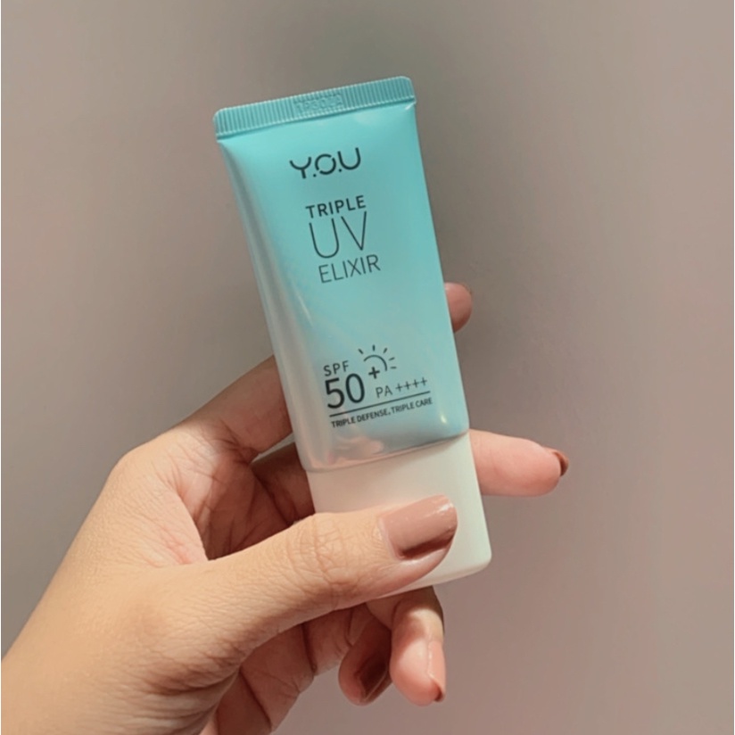 YOU Triple UV Elixir SPF 50+ PA++++ 30ml Original BPOM Asli YOU Sunscreen Sunblock Perawatan Nutrisi Kulit Cewek Cowok Wanita Pria