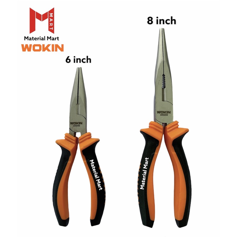 Tang Lancip 6 Inch Wokin | Long Nose Plier 8&quot; | Tang Jepit Runcing 6&quot; | Material Mart