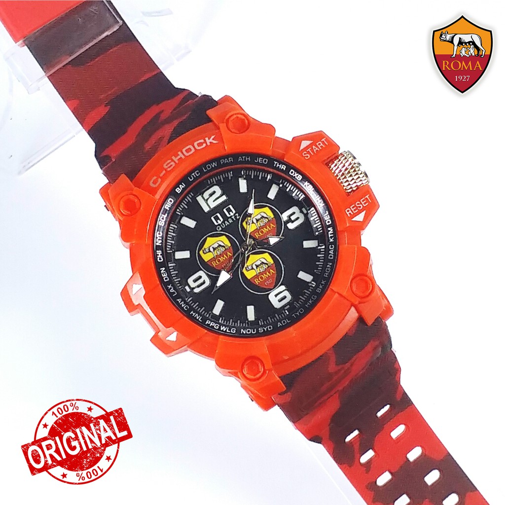 [LIMITED EDITION] JAM TANGAN AS ROMA STRAP ARMY MERAH