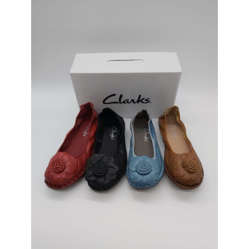 SEPATU CLARKS 9688 BUNGA / FLAT SHOES CLARKS WANITA