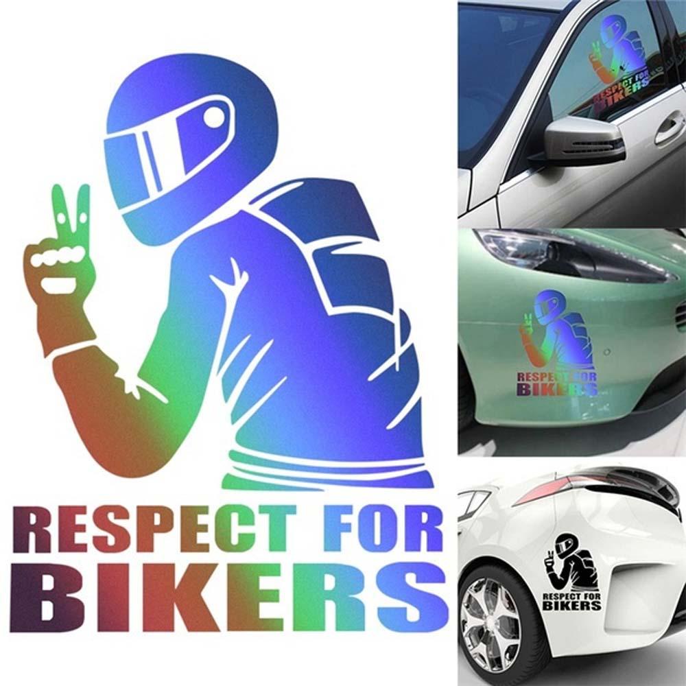 Lanfy Stiker Dekorasi Motor Stiker Reflektif PET Perlindungan Keren