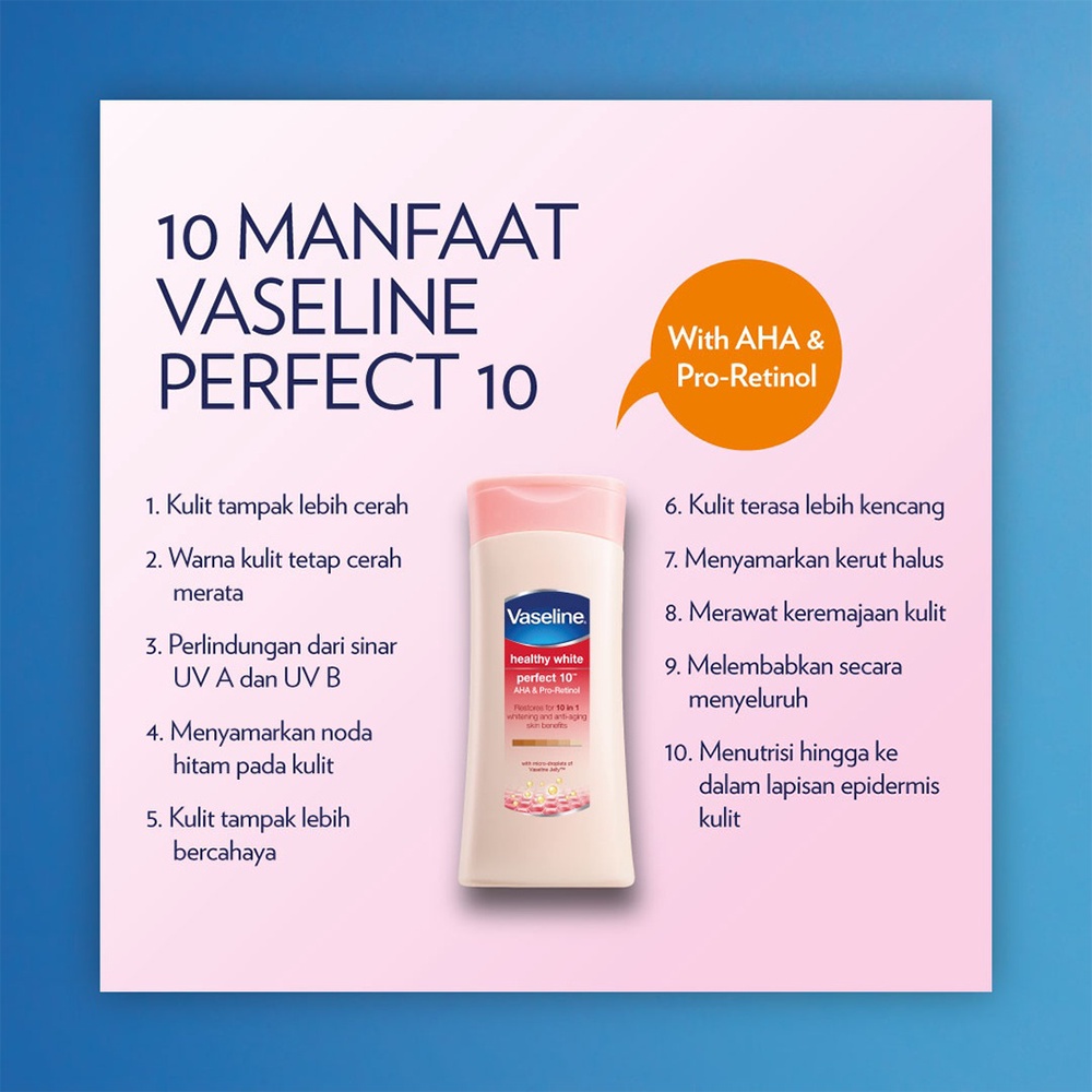 ❤ BELIA ❤ VASELINE Hand &amp; Body Lotion Series 100ml | 200ml | Healthy Bright | Inetnsive Care | UV Extra Brightening | Night Repair | Perfect 10 | Aloe Soothe | BPOM