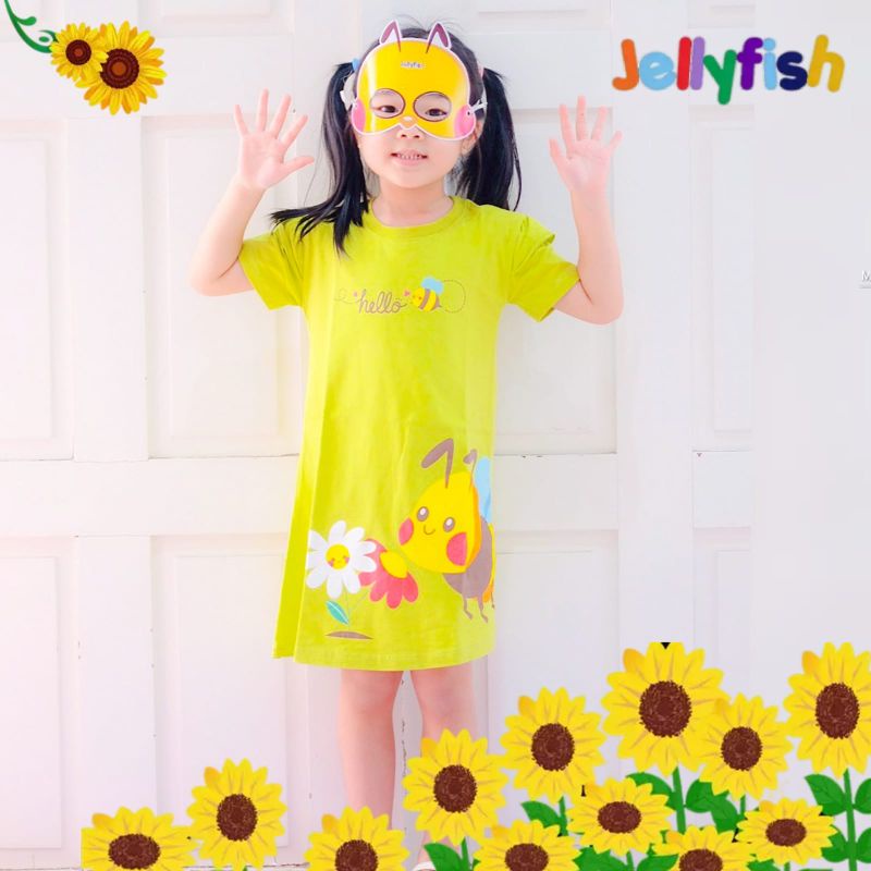 Dress Jellyfish umur 2-10 tahun / Dress anak / baju anak perempuan/ Daster anak