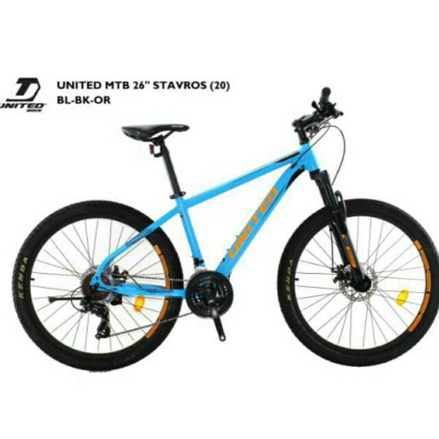 Sepeda mtb united stavros 26 inch new 2020 aloy 21speed