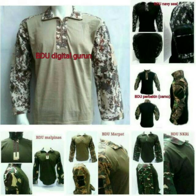 Kaos BDU kaos army panjang kaos BDU loreng kaos BDU digital kaos BDU marpat  kaos BDU navy seal