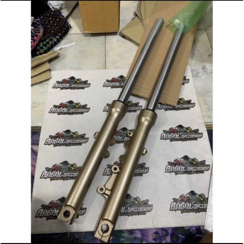shock depan assy set ninja rr old ZX gold original