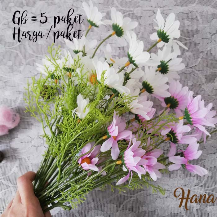 Bunga daisy palsu/ bunga plastik dekorasi/daisy artificial flower-1