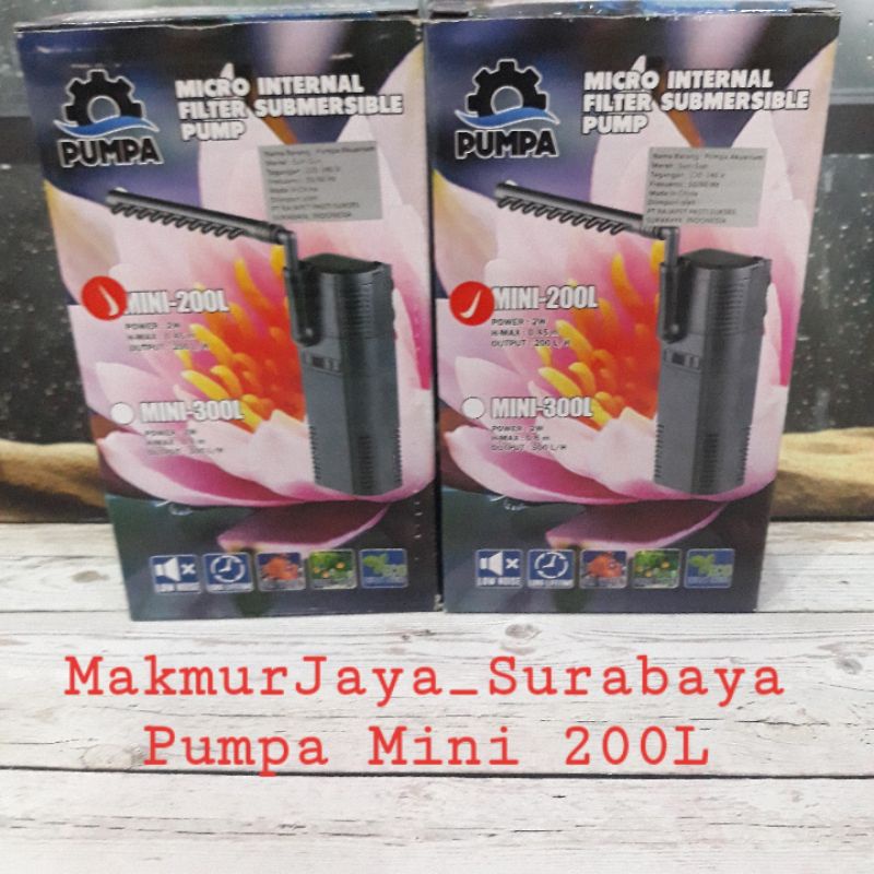 Pumpa Sunsun Internal Filter celup MINI 200L filter Aquarium akuarium