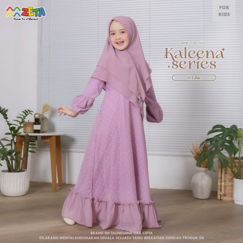 GAMIS ANAK SET JILBAB KALEENA SERIES BY ZETA