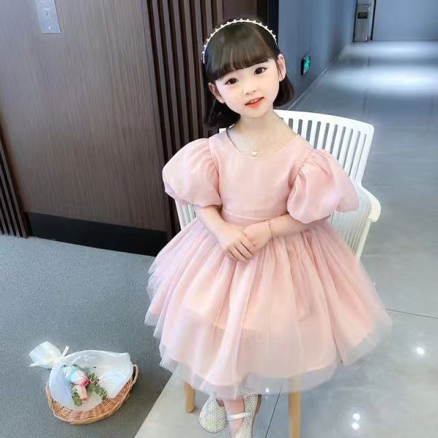 KINGOGO COD Korean Dress Pricess Anak Perempuan Korean Style Puffy Mesh Dress For Girls Gaun Anak