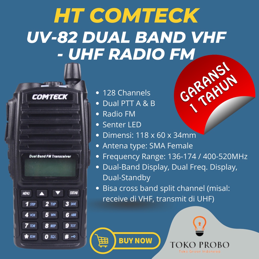 [Promo] HT Handy Talkie TalkyComteck UV-82 / UV82 Dual Band VHF - UHF Radio FM