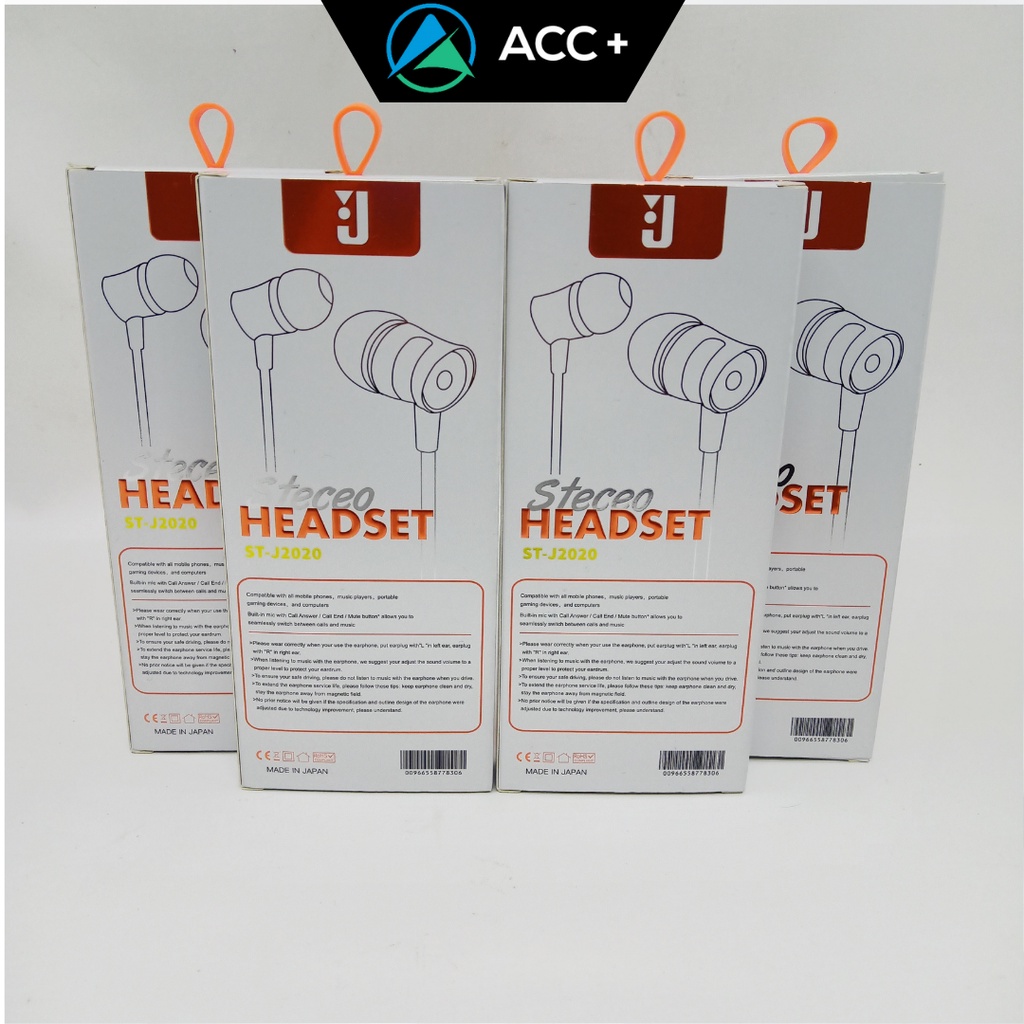 Headset Earphone Super Bass JB ST-J2020 Extra Bass / Handfree Murah