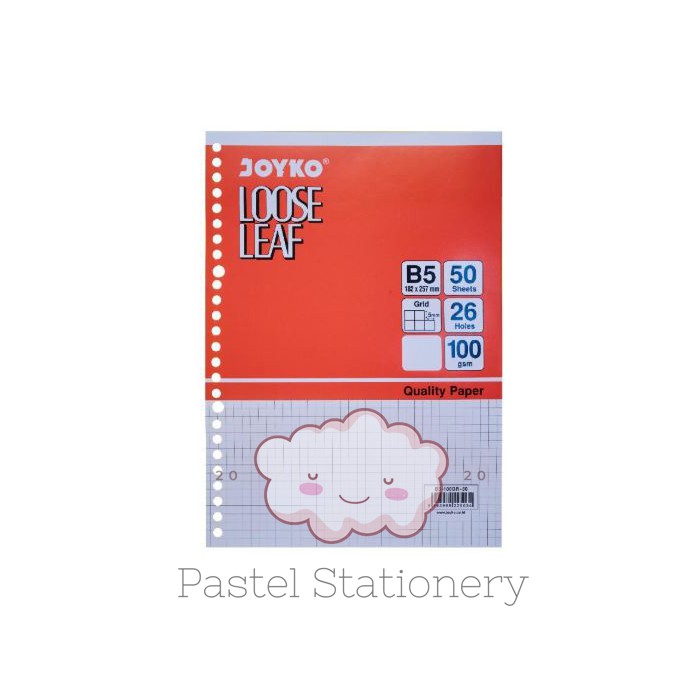 

Isi Loose Leaf Grid B5 100gr - Refill Binder Grid Paper B5 Joyko