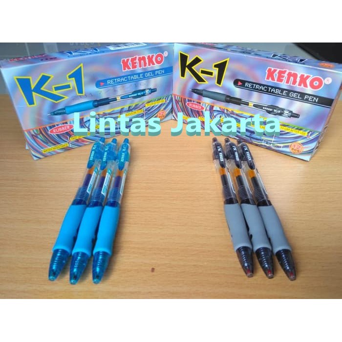 Ballpoint / Pulpen / Pen Gel Merk Kenko K1 ( Isi 12 buah )