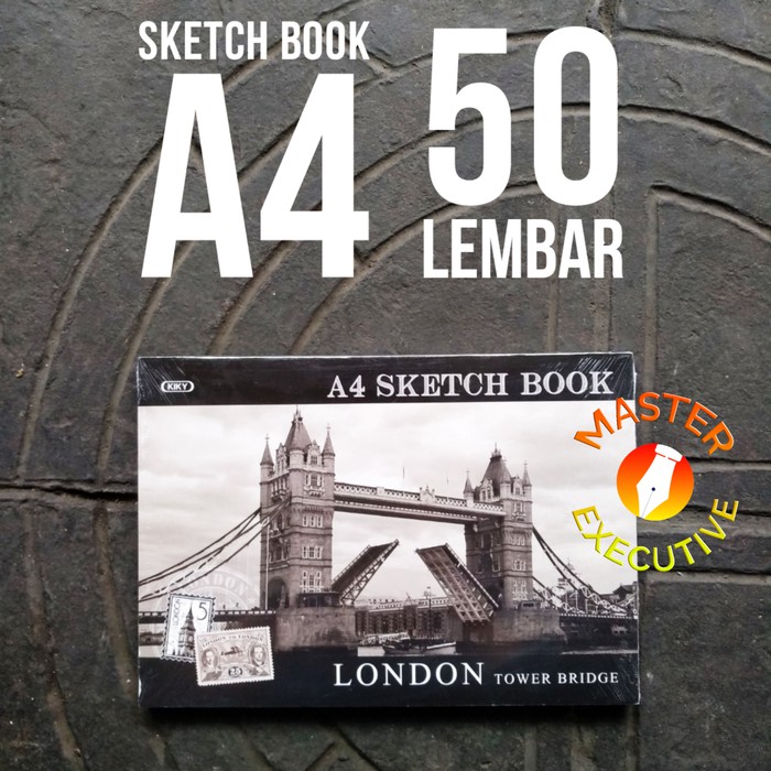 Kiky Sketch Book A4 / Buku Menggambar Sketsa 50 Lembar versi Travel