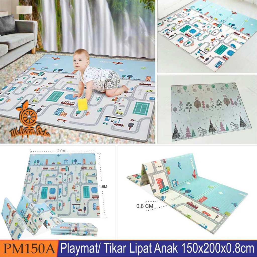 Playmat 2M×1.5M×0.8Cm Karpet Bayi Tikar Anak Play Mat Bayi